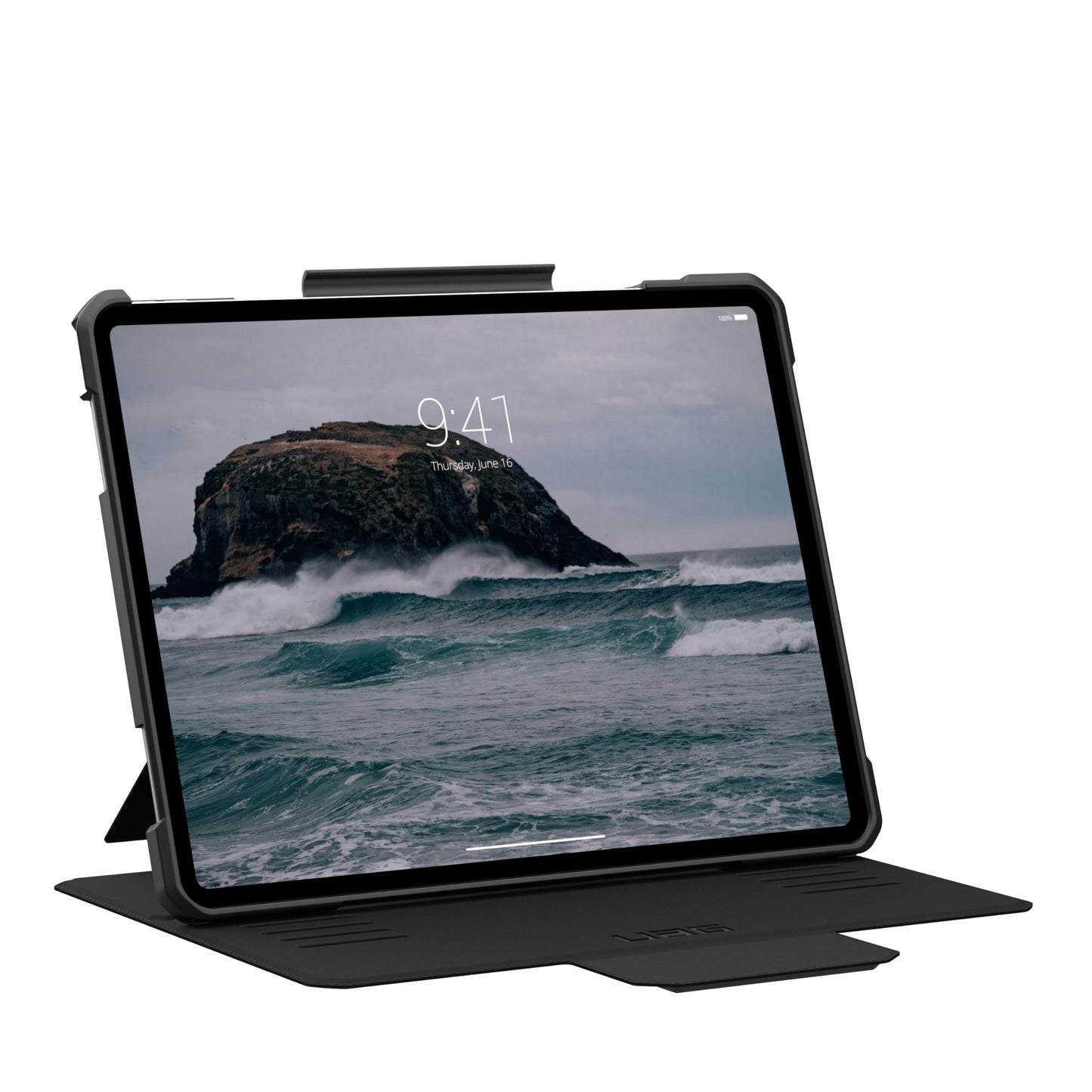 URBAN ARMOR GEAR UAG Designed for iPad Air 13" Case M4/M3 2024-2026 - Rugged Multi-Angle Viewing Folio Protective Cover Pencil Holder & Adjustable Stand, Metropolis SE Black