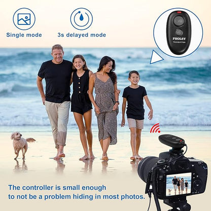 PHOLSY Wireless Remote Shutter Release C6 Compatible with Canon R8 R100 R7 R6 90D 250D 200D 850D SX50HS; for Olympus OM-1 EM1X EM1-II EM1-III EM5-III; for Fuji GFX100 X-H2S XT3 XT4 XT5 XT30; RS-60E3
