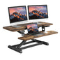 SANODESK 32" Electric Standing Desk Converter,Height Adjustable Riser for Office Home, Monitor and Laptop Workstation with Large Keyboard Tray, Black Color