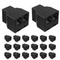Uvital RJ12 6P6C 1 Female to 2 Female Phone Line Splitters, Black 2 Pack