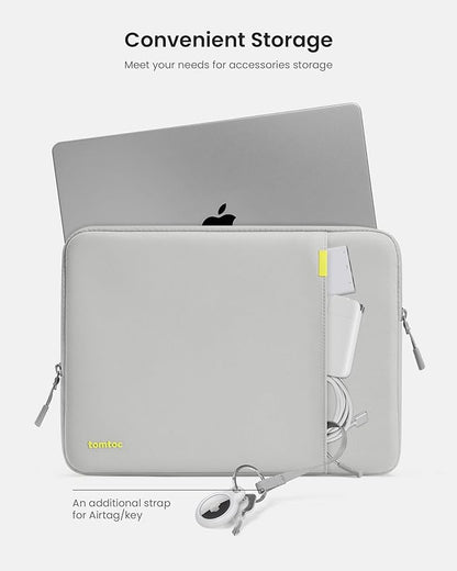 tomtoc 360 Protective Laptop Sleeve Set for 13-inch MacBook Air M3/A3113 2024, M2/A2681 M1/A2337, 13 MacBook Pro M2/A2686 M1/A2338, Water-Resistant Shockproof MacBook Case Bag with Accessory Pouch