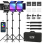 GVM RGB LED Video Lighting Kit, 800D Studio Video Lights with Panel, APP Control for YouTube Photography Lighting,, 3200K-5600K, 8 Kinds of The Scene Lights, 3 Packs