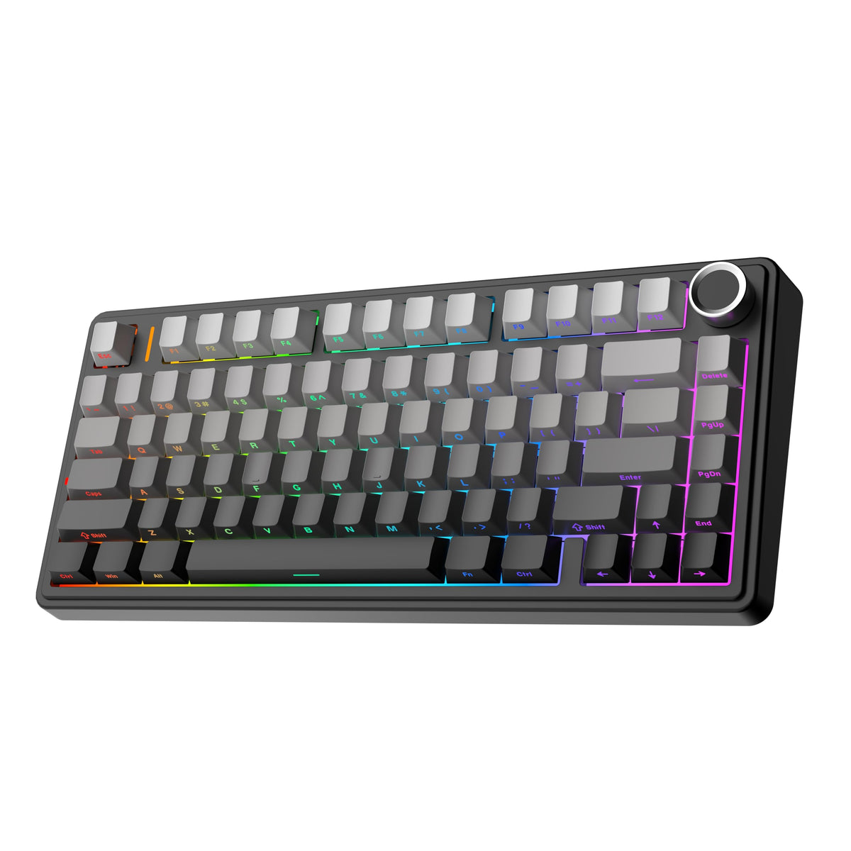 EPOMAKER x Aula F75 Gasket Mechanical Keyboard, 75% Wireless Hot Swappable Gaming Keyboard with Five-Layer Padding&Knob, BT/2.4GHz/USB-C, RGB (Blue Gradient, LEOBOG Reaper Switch)