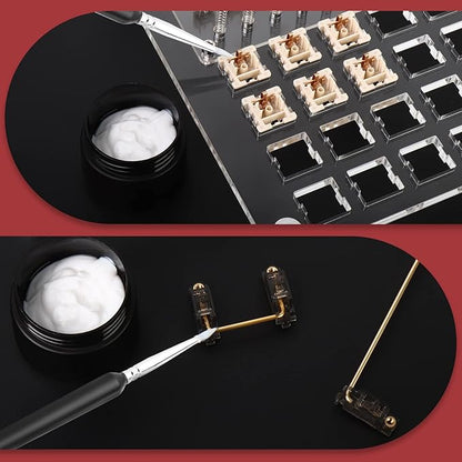 YIMAGUJRX RUNJRX Switch Lube Kit GPL 205G0 0.53oz/15g, Switch Opener for MX Cherry Akko Panda Kailh Switch,Lube Brush for Keyboard Switches