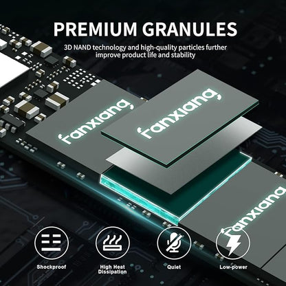fanxiang S500 Pro 512GB NVMe SSD M.2 PCIe Gen3x4 2280 Internal Solid State Drive, SLC Cache 3D NAND TLC, Up to 3200MB/s, Compatible with Laptop and PC Desktops(Black)