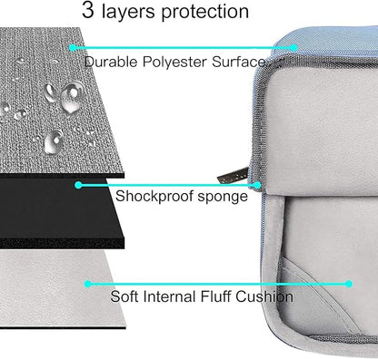 MOSISO Compatible with MacBook Air 13 inch Case 2025 2024 2023 2022 M4 A3240 M3 A3113 M2 A2681, Hard Shell&Sleeve Bag&Keyboard Skin&Webcam Cover&Screen Film for MacBook Air 13.6 inch, Air Blue
