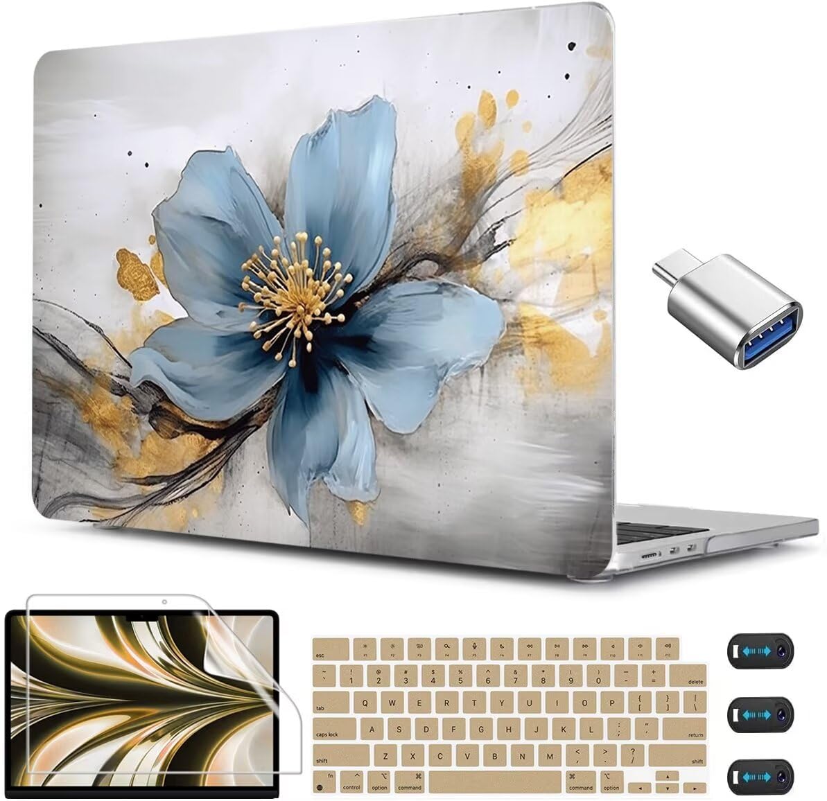 CISSOOK Compatible with MacBook Air 13.6 inch Case M2 M3 M4 M5 Ocean
