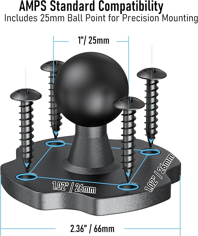 Keuvirya Heavy Duty Tablet Mount for Truck & Vehicle, Drill Base iPad Mount