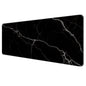 Dynippy Thin Extended Gaming Mouse Pad （31.5 * 11.8 * 0.08 inch） with Stitched Edges Large Mousepad Long XXL Keyboard and Mouse pad Desk Mat for Gaming Office & Home - Black White Marble
