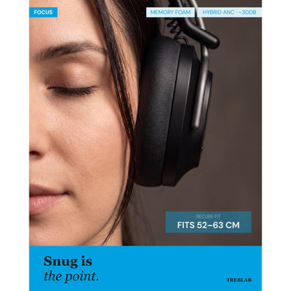 TREBLAB U5 Bluetooth Headphones Over the Ear, Hybrid ANC, 65H Playtime