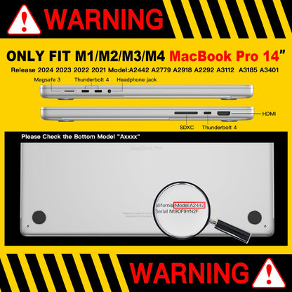 CISSOOK Compatible with MacBook Pro 14 inch Case 2026 2025 2024 2023 2022