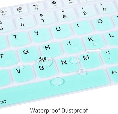 CaseBuy Keyboard Cover for 2022 15.6" Lenovo ThinkPad E15 Gen 4 3 2 T15 L15 T15p Gen 3 2 1 L15 P51s P52 P52s P53 P72 P73/ThinkPad E580 E590 E595 L580 L590/ThinkPad T570 T575 T580 T590, Gradual Mint