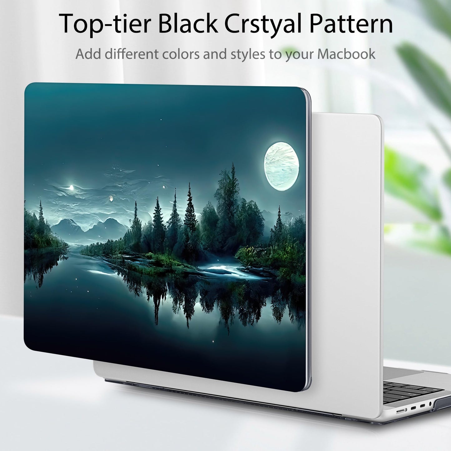 Tuiklol for MacBook Pro 14 Inch Case 2026 2025 2024 2023 2022 2021 Release M5/M4/M3/M2/M1 A2442 Pro/Max,Hard Shell Case with Screen Protector for Touch ID, Night Forest