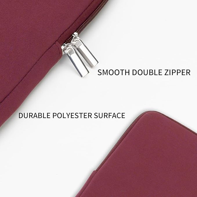 RAINYEAR 14 Inch Laptop Sleeve Protective Case Soft Lining Padded Zipper Cover Carrying Bag Compatible with 14" Notebook Computer Tablet Ultrabook Chromebook (Red, Upgraded Version)