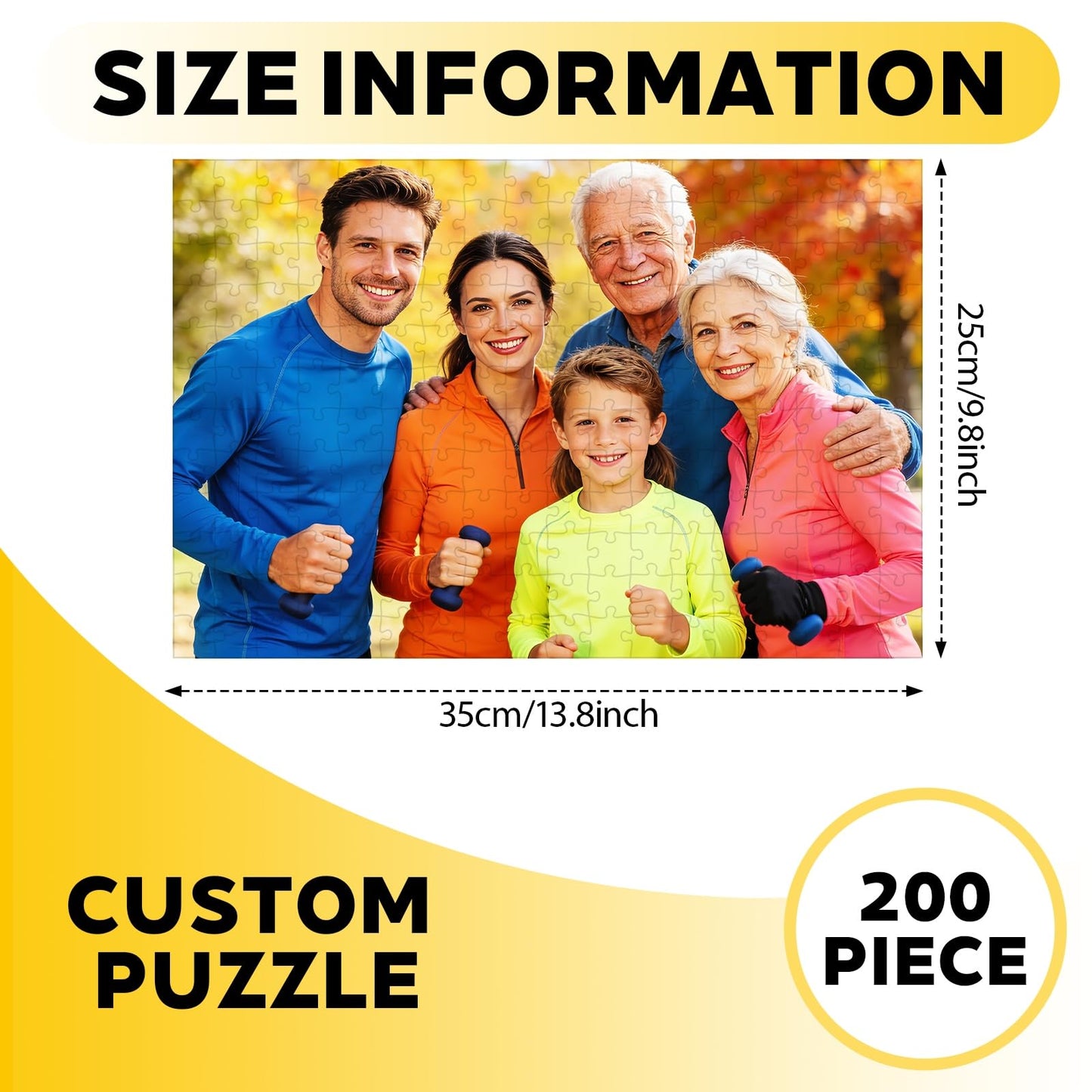 Custom Photos Puzzle, Personalized Jigsaw Puzzle for Adults 200Pcs