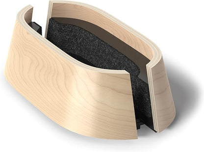 HumanCentric Vertical Laptop Stand in Maple Wood, Upright Adjustable Holder and Dock, Laptop Vertical Stand Fits MacBook Pro and Other Laptops .5" to 1.5", Clamshell Compatible