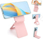 Phone Stand, Foldable Magnetic Phone Tripod, Angle Adjustment & Strong Magnets PU Leather Phone Stand, Compatible with All Smart Phone 16/15/14/13/12(Pink)