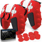 SIKEMAY Anti-Slip PS5 Controller Skin, Soft Thicken Non-Slip Studded Silicone Gel Grip Protective Cover Case for PlayStation 5 Controller Grip, 2 Pack with 8 x Thumb Grip Caps