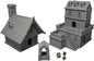 Medieval Miniature Building Terrain Set Compatible with Tabletop RPG War Games, Dioramas Building Set, Paintable, Gift for Tabletop Hobby Enthusiasts by HAUTICO (18mm Scale)