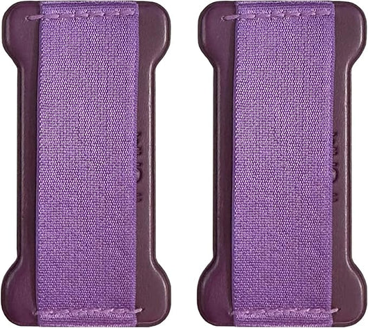WUOJI Phone Grip Strap Holder for Hand, Universal Finger Strap Phone Holder, Finger Selfie Grip Compatible with Most Smartphones (Deep Purple) -2PC