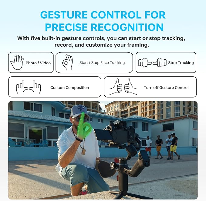 FeiyuTech SCORP Mini 3 Pro [Kit] Camera Gimbal – AI 4.0 Tracking, Detachable Handle [Bag+Fill Light+Extension Pole] 4.4lbs Payload – Gimbal Stabilizer for Mirrorless,Compact,Action Cam & Smartphones