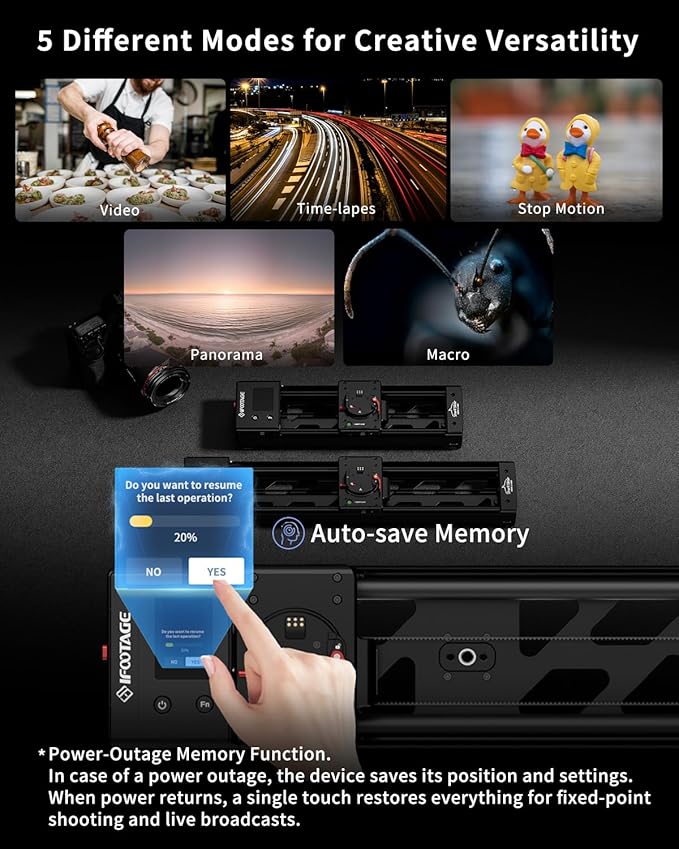 IFOOTAGE Shark Slider Nano II 660,Motorized Camera Slider,Compatible with DJI RS2, RS2Pro, RS3 Pro, RS4, RS4 Pro,Video Stabilizer Rail,Video,Timelapse,Panorama,Stop Motion,Marco,Max.Payload 15.4lbs