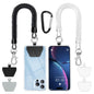 SHANSHUI Phone Lanyard Tether, Anti Theft Spring Phone Strap, 4 x Phone Pacthes & Climbing Hook Universal Phone Lanyard for Keys Outdoor Skiing Hiking Fishing Fitting for All Smartphones - 2PCS Black