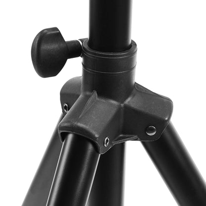 Adjustable Height Tripod Speaker Stand, Sturdy Steel, Holds up to 99.2 lbs, 52" to 73", Black