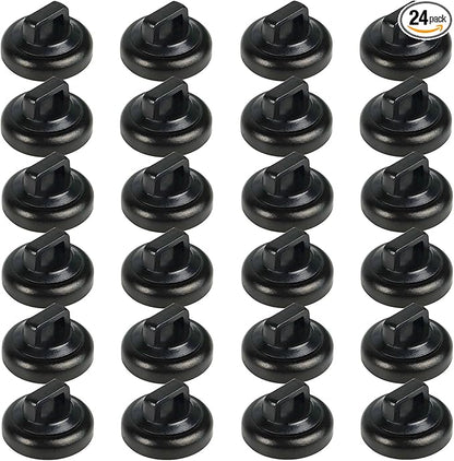 Magnet Zip Tie Mount Magnetic Zip Ties Mount Clips Base Holder Strong Multipurpose Wire Cable Holder Mount Wire Clips Management for Home Office Marine Electrical Wiring (Black, 24 Piece)