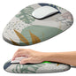 Hokafenle Ergonomic Mouse Pad Wrist Support with Stepped-Wedge Design, Wrist Rest Pain Relief Mousepad Filled with Memory Foam, Carpal Tunnel Mousepad for Wireless Mouse(12x8 inch, Abstract Leaves)