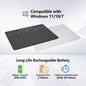 Wired & Wireless Metal Touchpad for PC Computer & Laptop, Rechargeable Trackpad Travel-Friendly Bluetooth & USB Mouse Pad for Windows 7/10/11, Silver