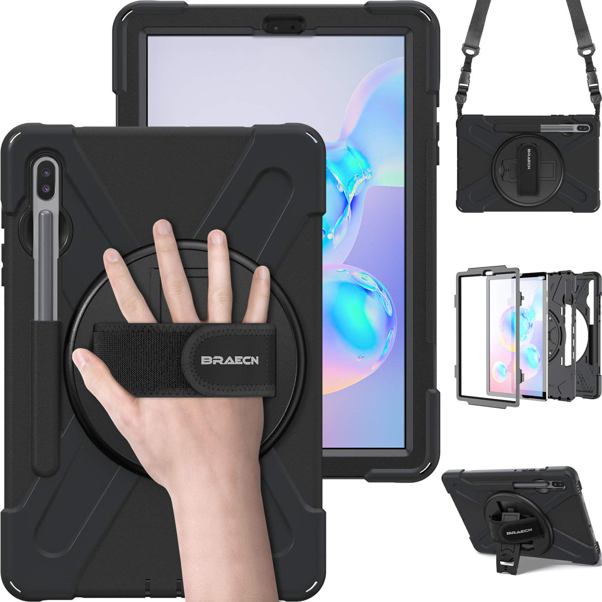 BRAECN Case for Galaxy Tab S6: 10.5" 2019 Samsung SM-T860/T865/T867 Red