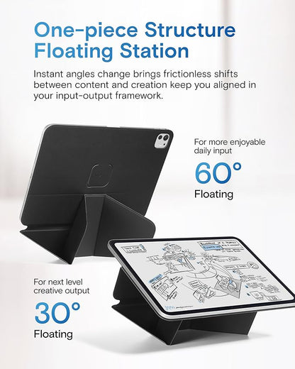 MOFT Dynamic Folio Case for iPad A16 11th Generation 11 Inch 2025/ iPad 10th Generation 10.9 Inch 2022, Silm Magnetic Stand Case with 20+ Viewing Angles, Auto Wake/Sleep, Ultra Thin, Jet Black