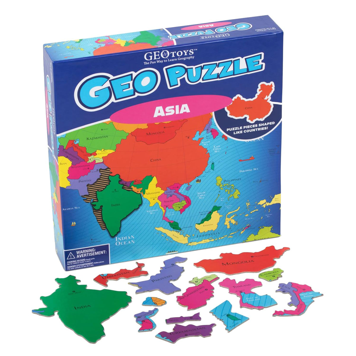 GeoPuzzle Africa & Middle East Jigsaw Puzzles, 65 Pc Puzzle for Kids