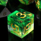 Haxtec Sharp Edge DND Dice Set, Glitter Resin Polyhedral RPG Dice