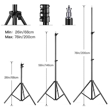 Andoer Studio Photography Light kit Softbox Lighting Set with 85W 2800K-5700K Bi-Color Temperature LED Light * 2 + 50x70cm Softbox * 2 + 2M Light Stand * 2 + Remote Control * 2 + Carry Bag * 1