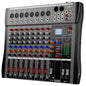 Professional DJ Audio Mixer, 12 Channel Audio Mixer, Bluetooth Sound Mixer, USB Interface, 12 XLR Mic/Line Input, AUX, FX Processor MP3, Headphone,+48V Phantom For Karaoke Studio Streaming Recording