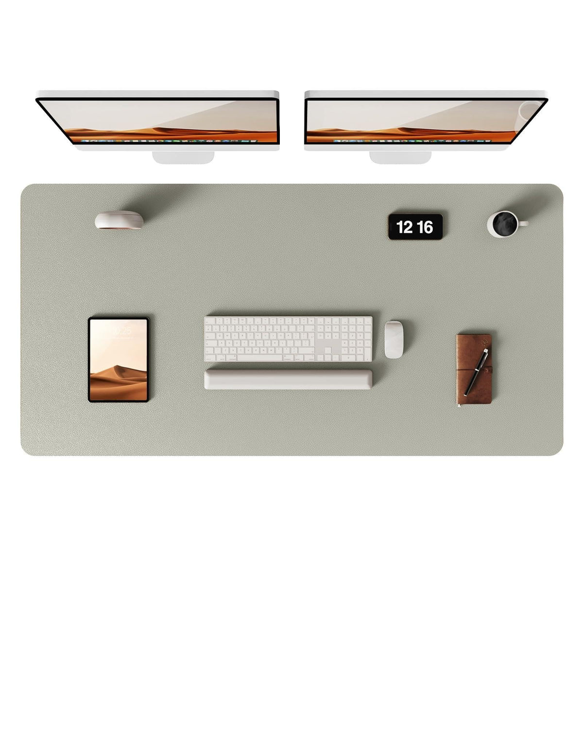 YSAGi Leather Desk Protector, Office Mat, Large Mouse Mat, Non-Slip PU Leather Blotter, Laptop Desk Pad, Waterproof Writing Pad for Office and Home (Brown, 47.2" x 23.6")