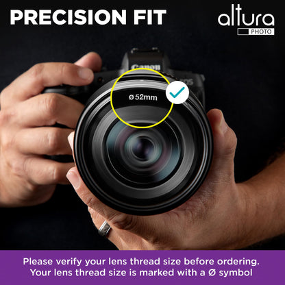 Altura Photo 52mm Lens Filter Kit - Multi-Coated UV Protector, CPL Polarizing and ND Neutral Density Filters + Case for Camera Accessories & Lenses