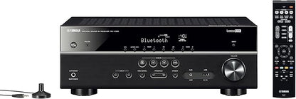 Yamaha Audio YHT-4950U 4K Ultra HD 5.1-Channel Home Theater System with 8" 50W RMS Powered Subwoofer Speakers, True Surround Sound, AV Receiver and Bluetooth Music Streaming Bundle with Accessories