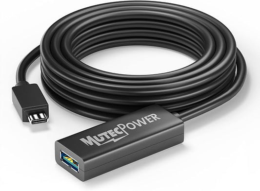 MutecPower 32ft USB C to USB A adapter cable OTG USB 3.0 type C male to Active USB type A female With extension chipset signal repeater - 32 Foot 10m- compatible with Macbook Apple Samsung Galaxy Dell