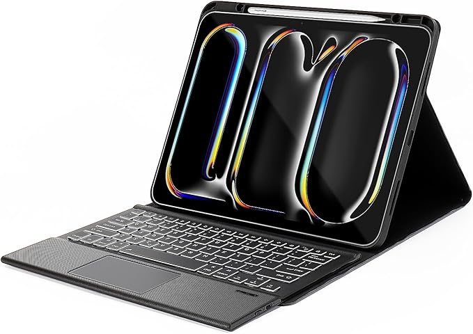 Sahara - Navigate Series Keyboard Case with Track Pad for iPad Pro (M4) 11" 2024, Black, (TB00402)