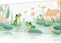 Mouse Pad Large Cute and Whimsical Frogs Non-Slip Gaming Desk Mat with Stitched Edge Laptop Keyboard Desk Pad for Work Home Gaming (35.4 x 15.7 Inches)