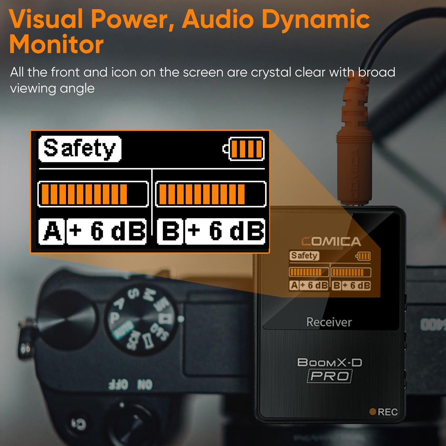 COMICA BoomX-D2 PRO Wireless Lavalier Microphone for iPhone Android Camera PC, Lapel Mic with 8GB Storage, Safety Audio Track, Noise Cancellation, Lav Mic for YouTube TikTok Video Recording