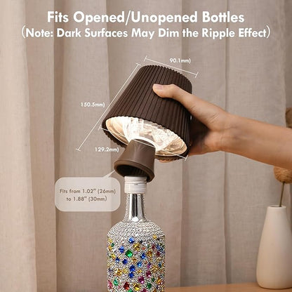 WILIT Wine Bottle Lights for Liquor Bottles, RGB Water Ripple Night Light Projector for Bedroom, Unique Home Decor Living Room, Birthday Gifts for Women, Wireless Bottle Lamp, Bar Accessories