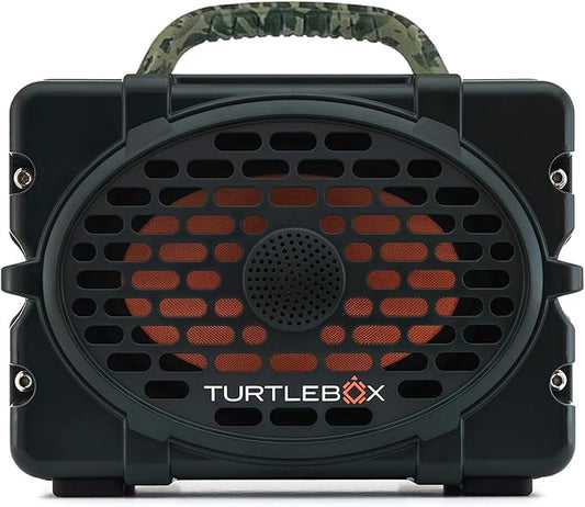 Turtlebox Original Gen 3: Portable Outdoor Bluetooth Speaker – Ultra-Loud (120dB), Waterproof (IP67), Rugged, Impact-Resistant, 3-Day Battery | Party Mode: Unlimited Pairing Stereo, Green/Camo
