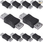 Cmple - [10 Pack USB Female to Female Coupler Adapter Straight Bridge USB 2.0 Type-A Jack to Jack Extension Connector Converter High Speed Data Transfer Charger Cable Extender
