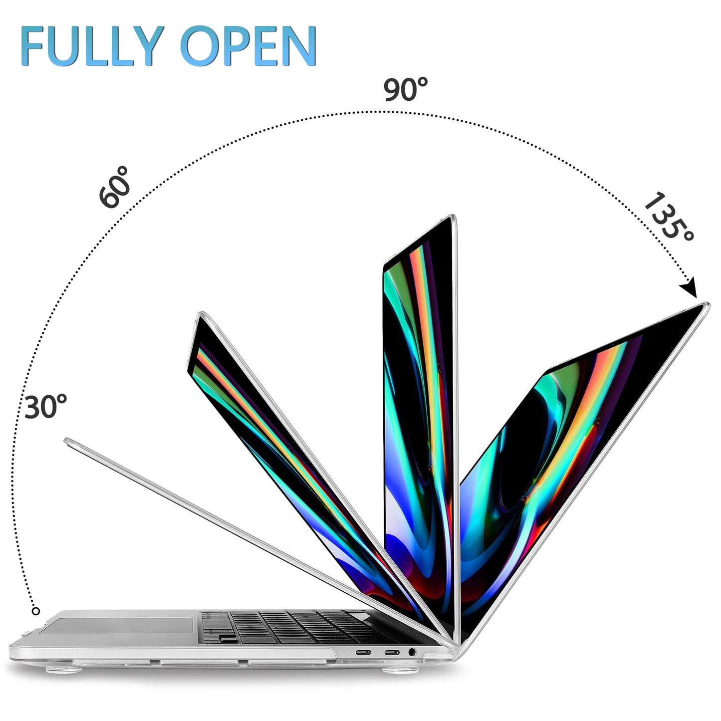 Mektron Case for MacBook Pro 16 Inch A2141 Cover 2019 Release 16" with Liquid Retina Display/Touch ID, Plastic Hard Shell with Keyboard Skin & Screen Protector & Dust Plug, Floral P165