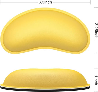Dapesuom Mouse Wrist Rest, Ergonomic Memory Foam Mouse Wrist for Computer Desk Mats Support, Hand Rest Pad Cushion for Gaming, Office, Laptop, Men, Women, Pain Relief & Easy Typing, Apricot Yellow