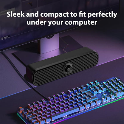 1Mii 3.5mm Computer Speakers for Desktop Laptop Tablet with Volume Control
